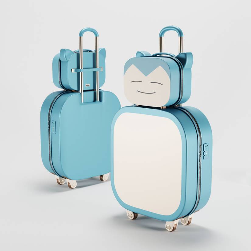 pokemon snorlax suitcase fan concept