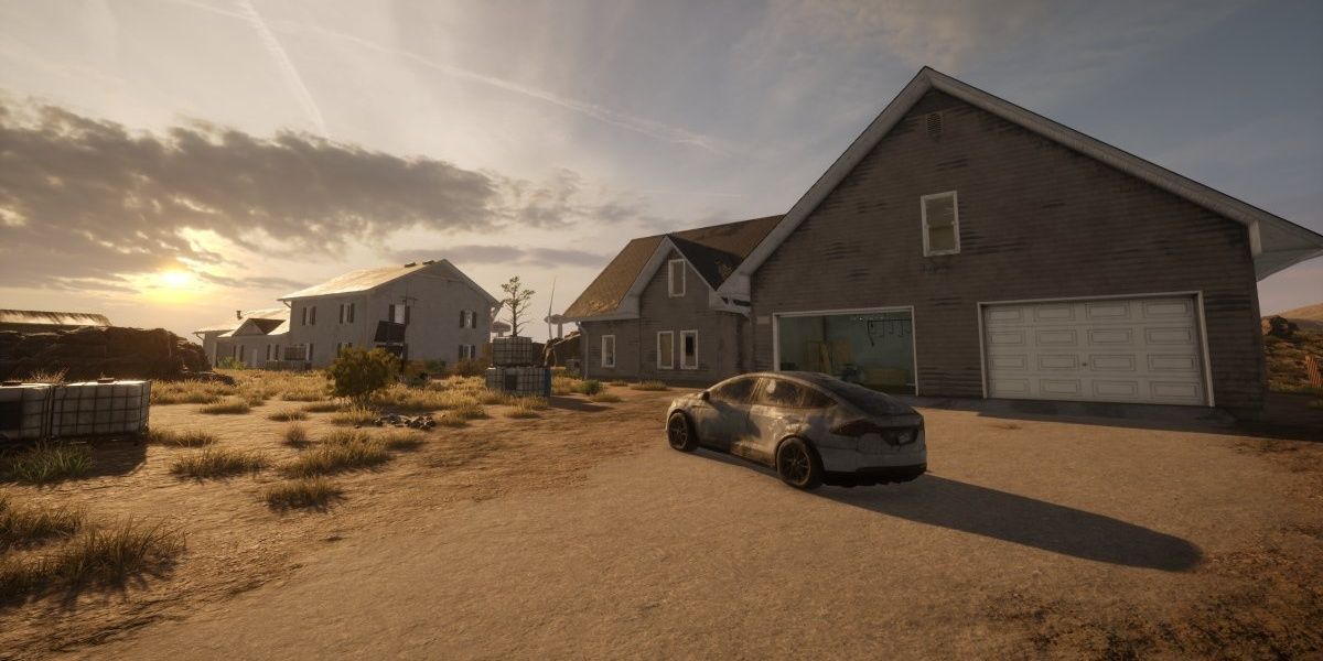 pubg a house with a car in the front