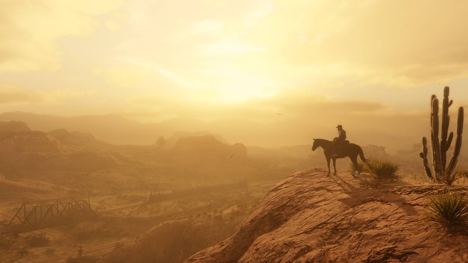 red dead redemption 2 sunset screenshot