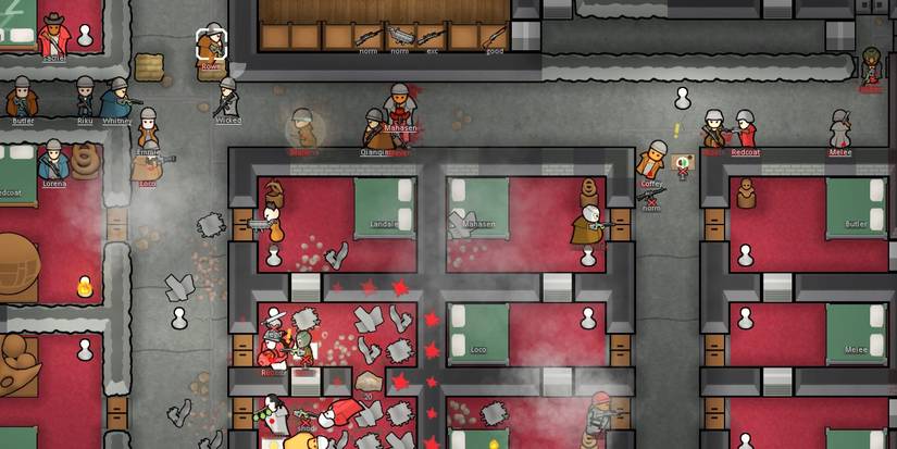 RimWorld battle against raiders