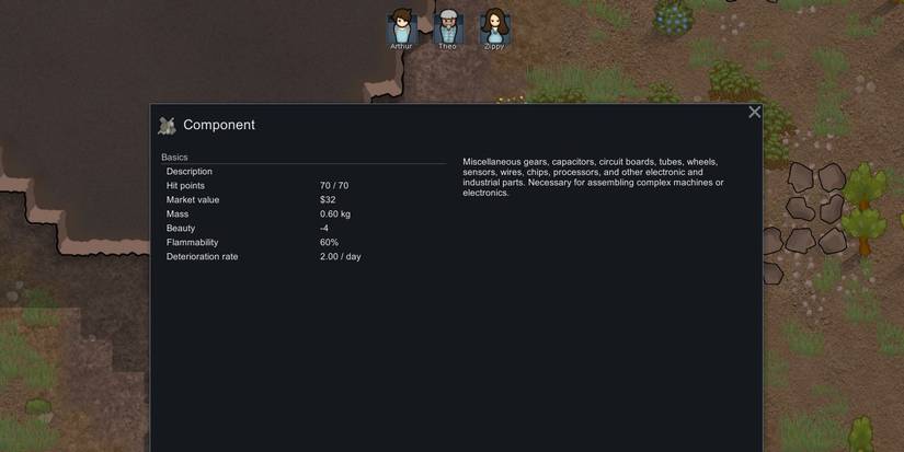 RimWorld Components Description