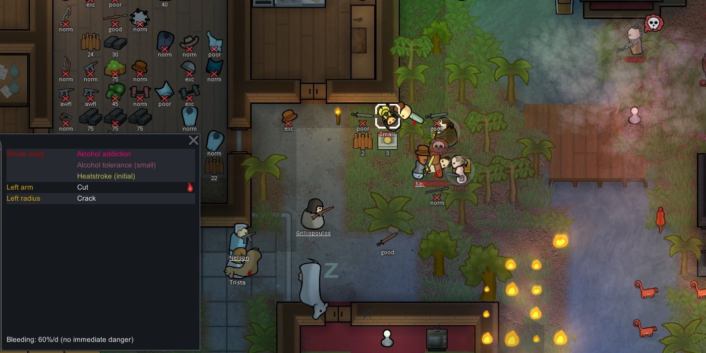 RimWorld injured colonist in attack