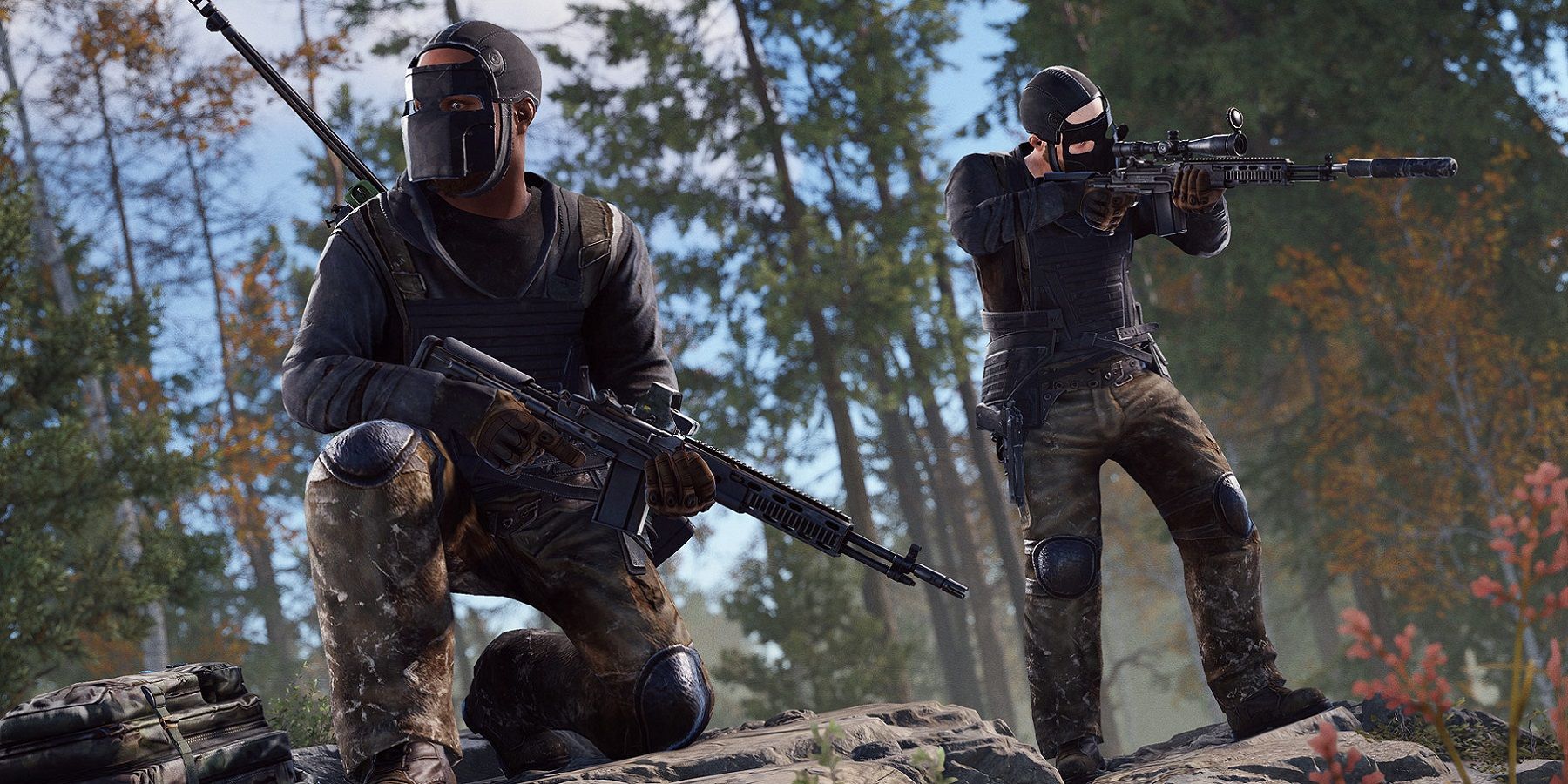 Image from Rust showing two characters holding guns.