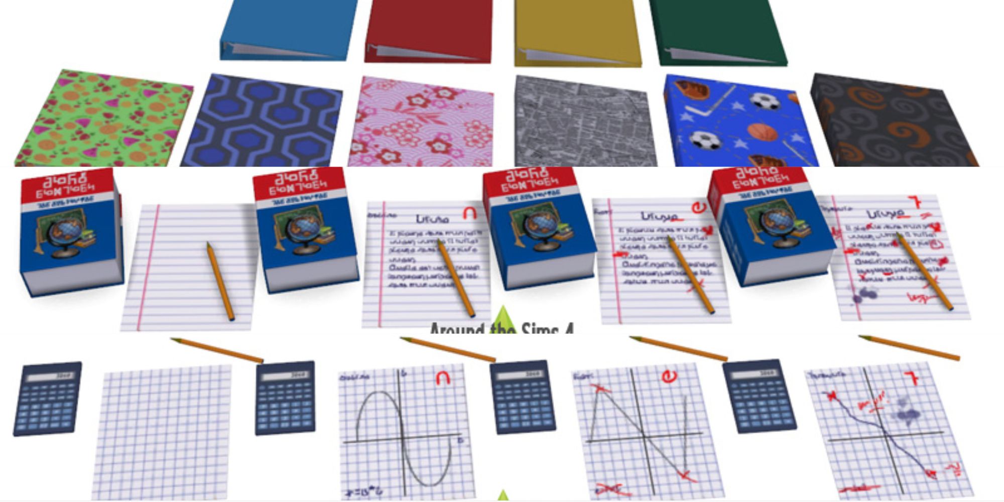 School supplies cc for the sims 4
