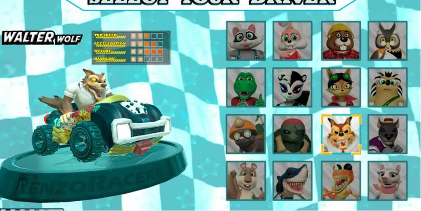 selecting a racer in renzo racer