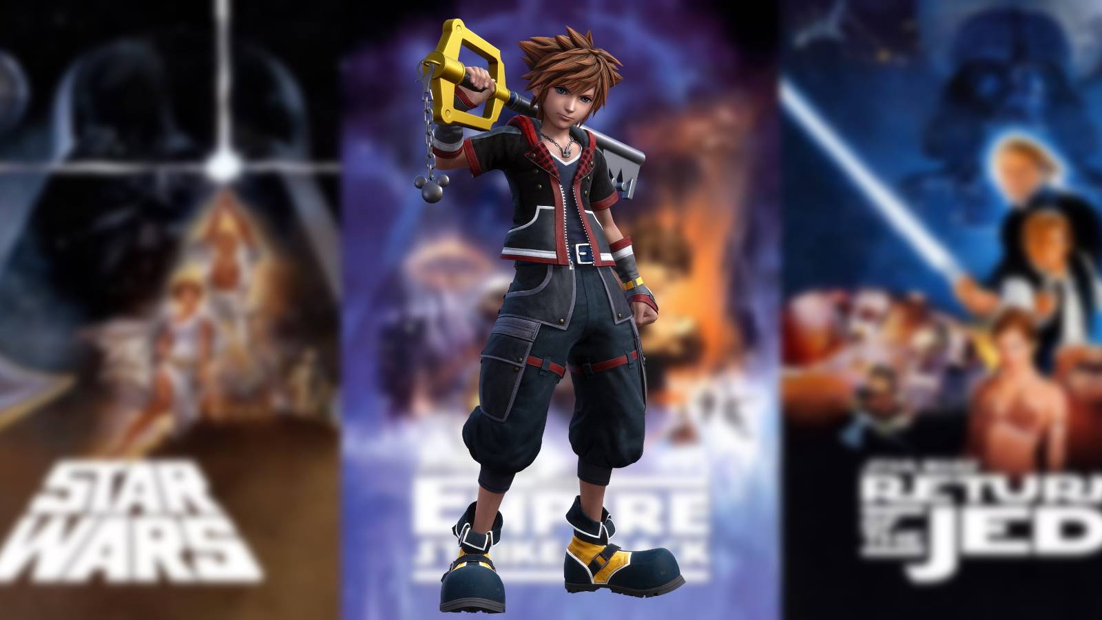 sora kingdom hearts with the original star wars trilogy