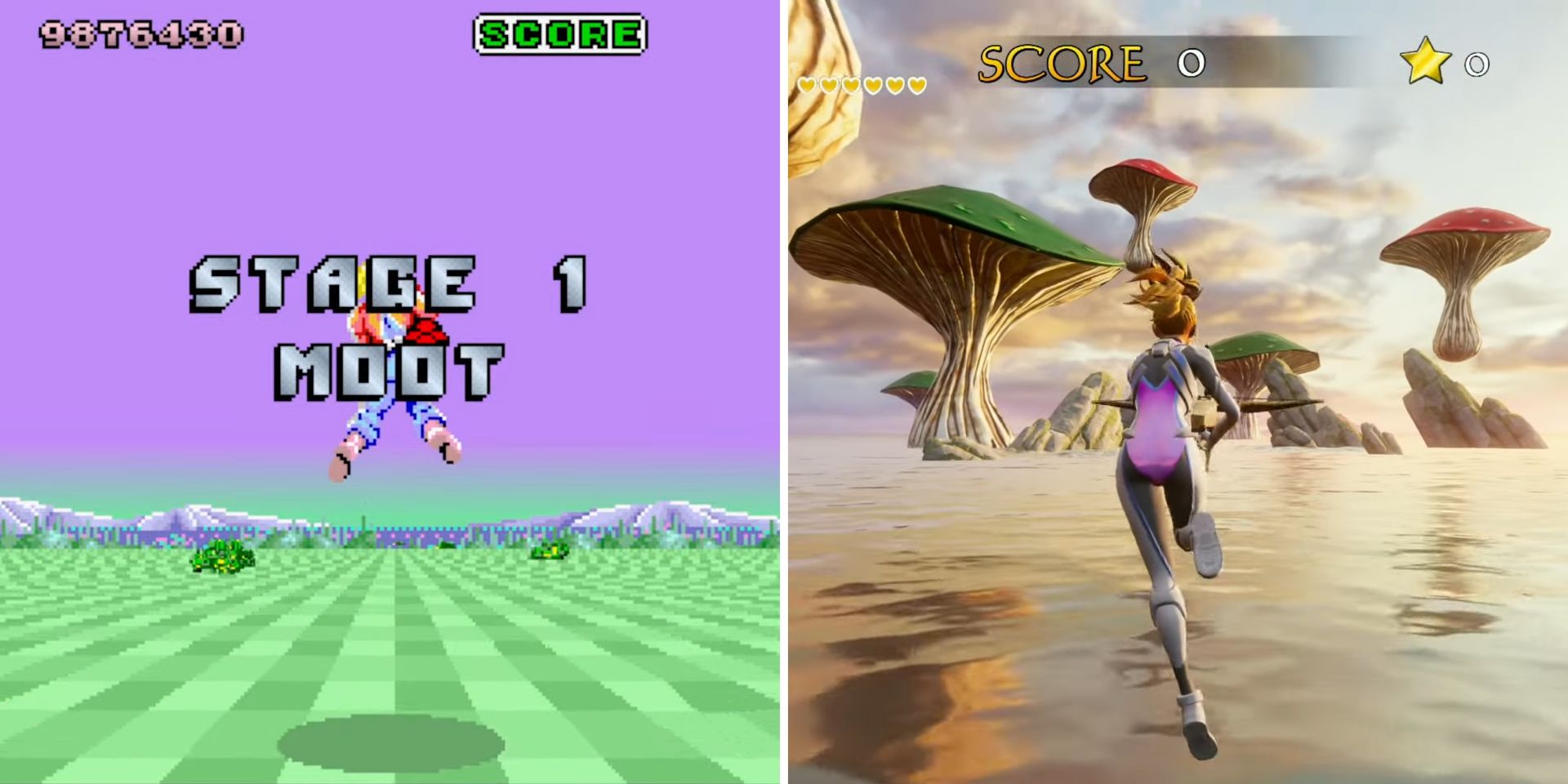 Space Harrier (1985) and Air Twister (2022)