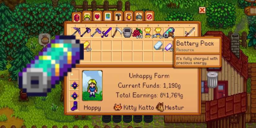 Stardew Valley Battery Pack Info