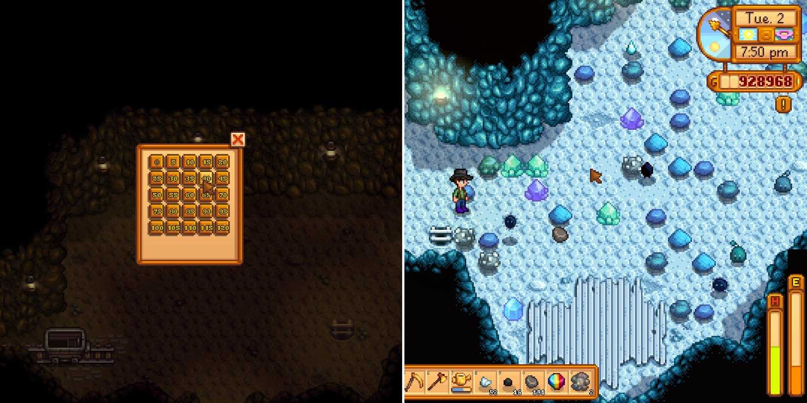 stardew valley frozen levels