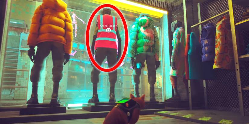 stealing the worker jacket in stray