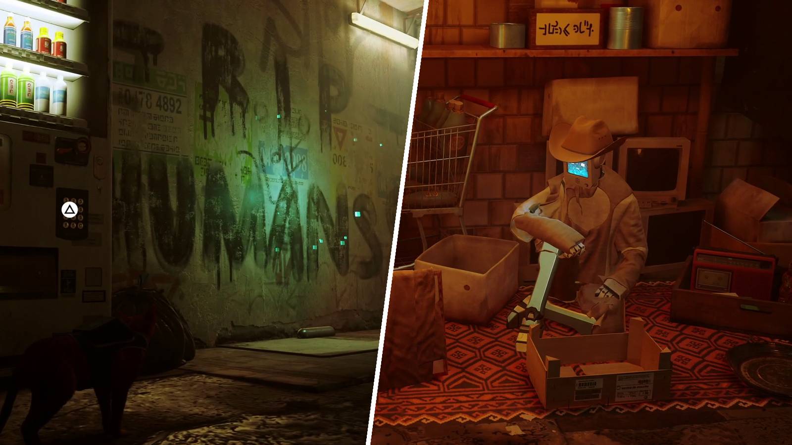 One of the vending machines in Stray and Azooz the market trader