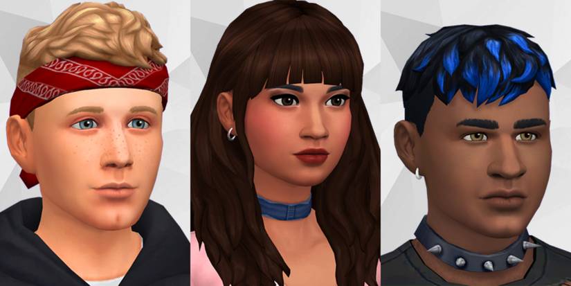 sims 4 cc featuring 3 hairs for teen sims