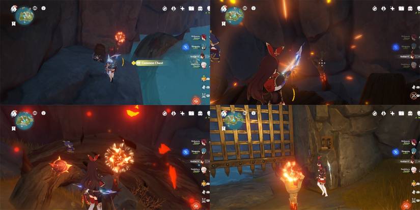 the 4 torches for the 2nd monuments in genshin impact