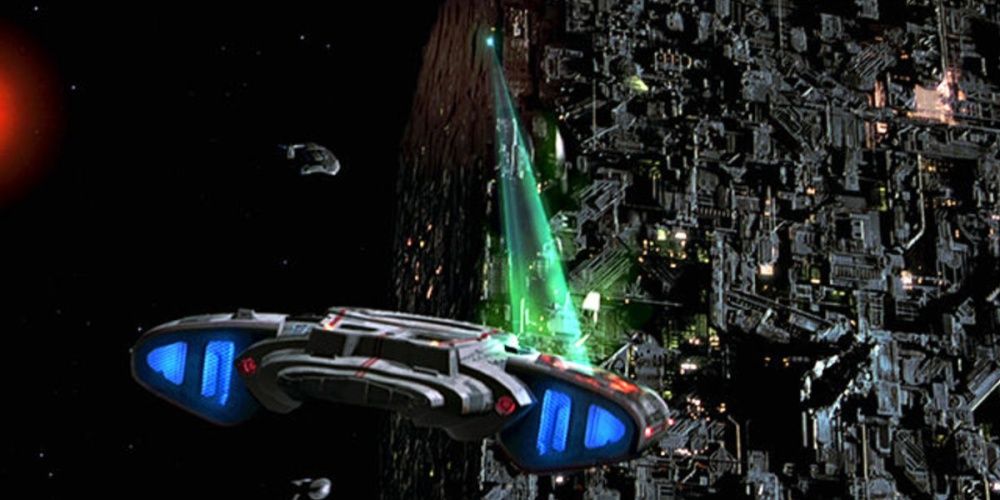 the borg ship in space