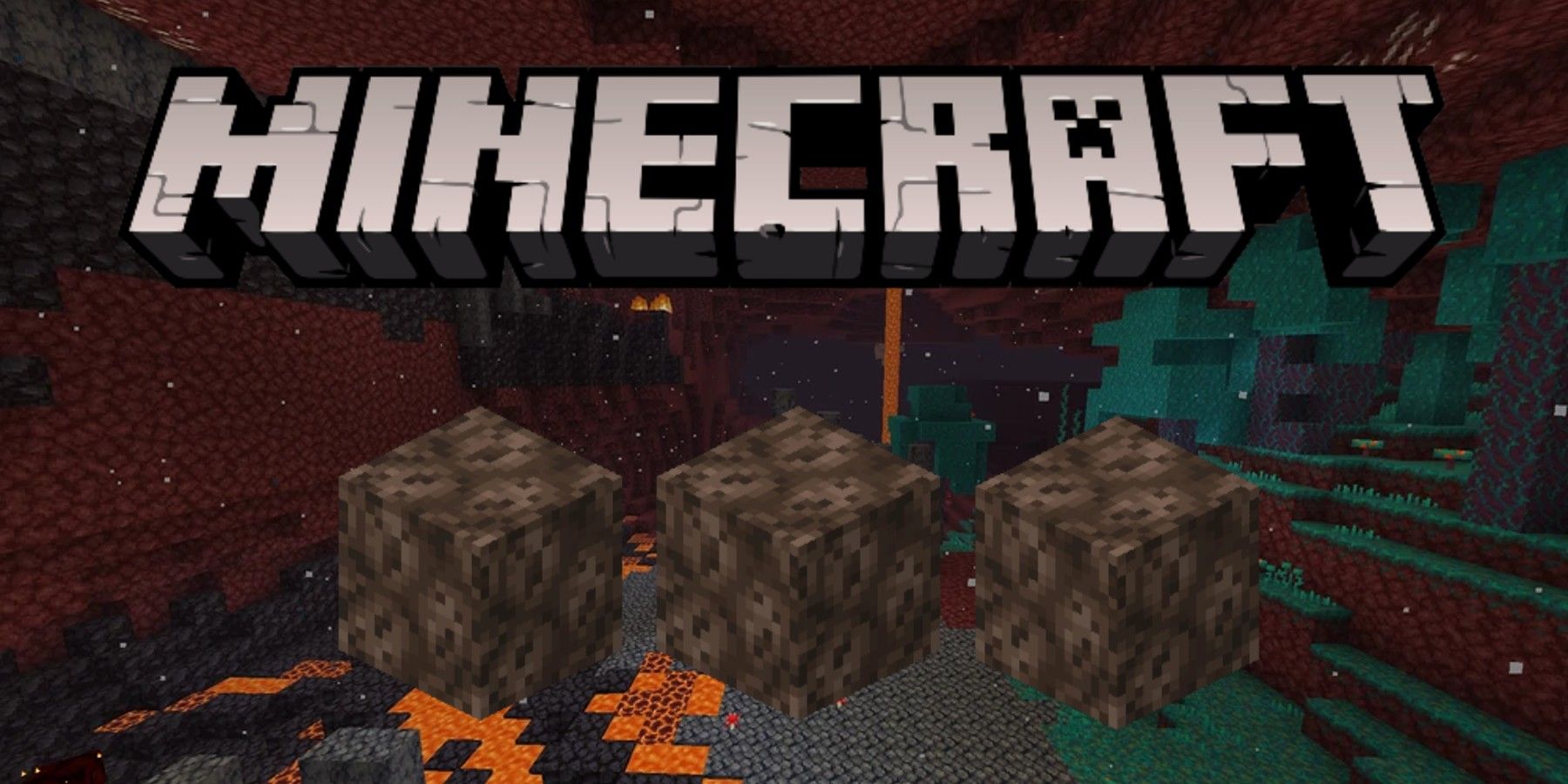 the nether, logo and soul sand minecraft