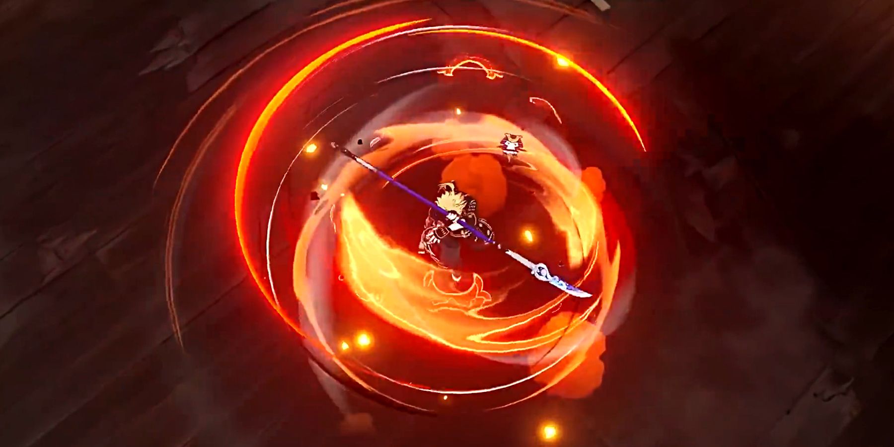 thoma using his burst in genshin impact