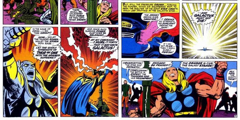 thor fighting galactus