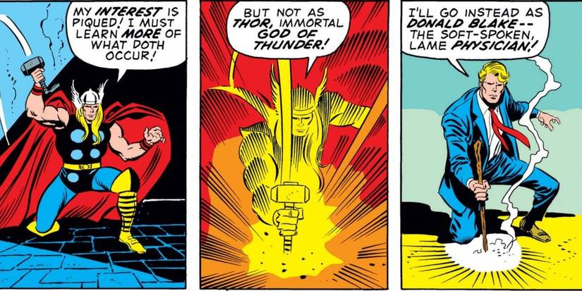thor turning into donald blake