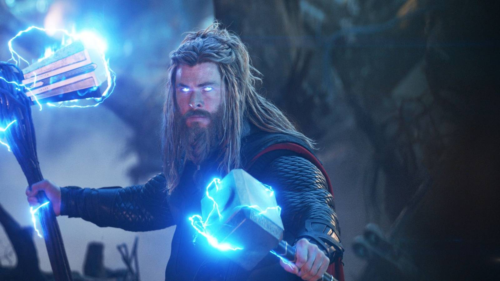 thor with mjolnir and stormbreaker