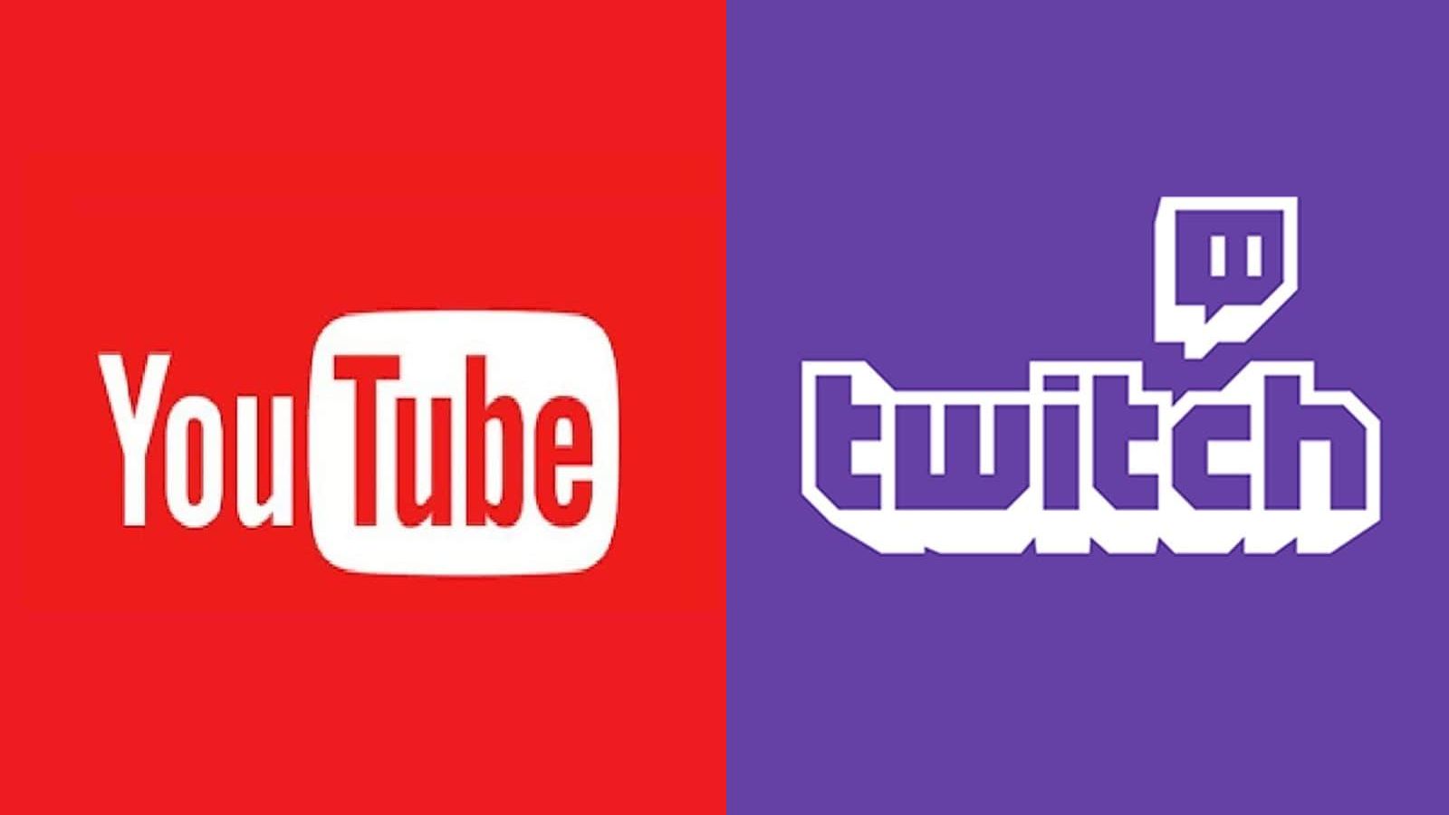 youtube and twitch logos