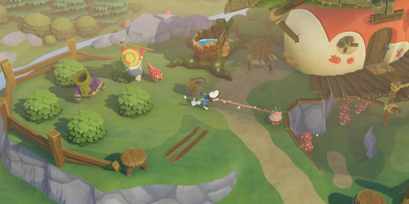 using a special item on a mushroom in time on frog island