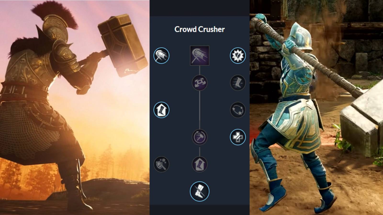 warhammer best build new world split image with mastery tree