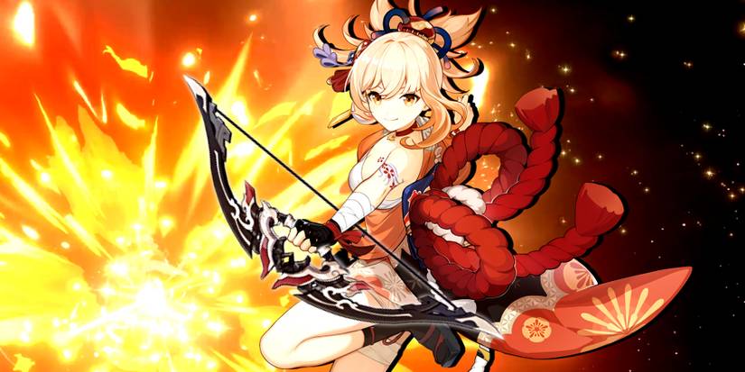 yoimiya holding rust in genshin impact