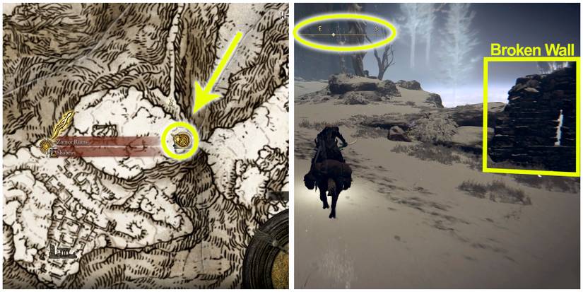 zamor ruins in the mountaintops of the giant in elden ring