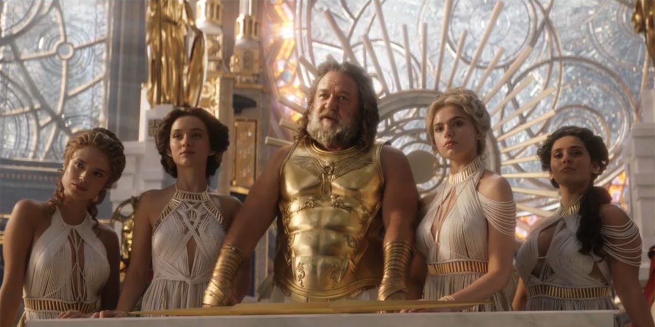 Russell Crowe as Zeus in Thor: Love and Thunder