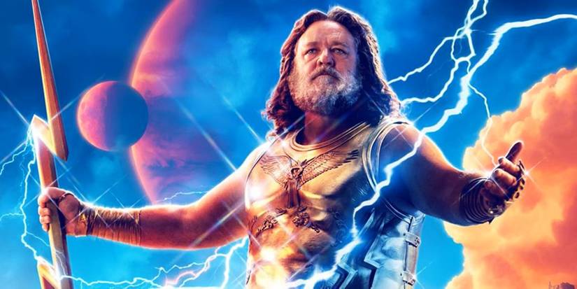 zeus on the thor love and thunder poster