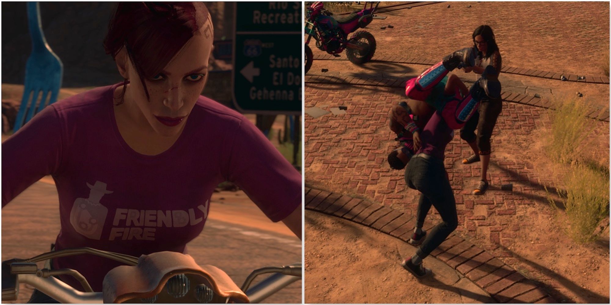 The Boss and fighting enemies in Saints Row