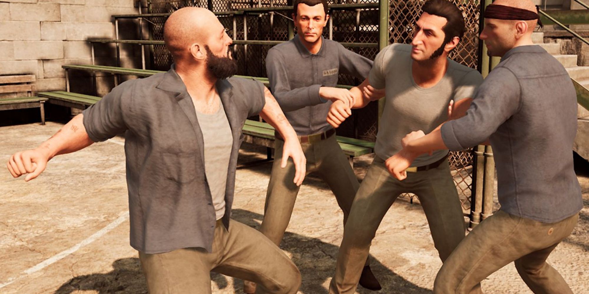 A cutscene featuring characters in A Way Out