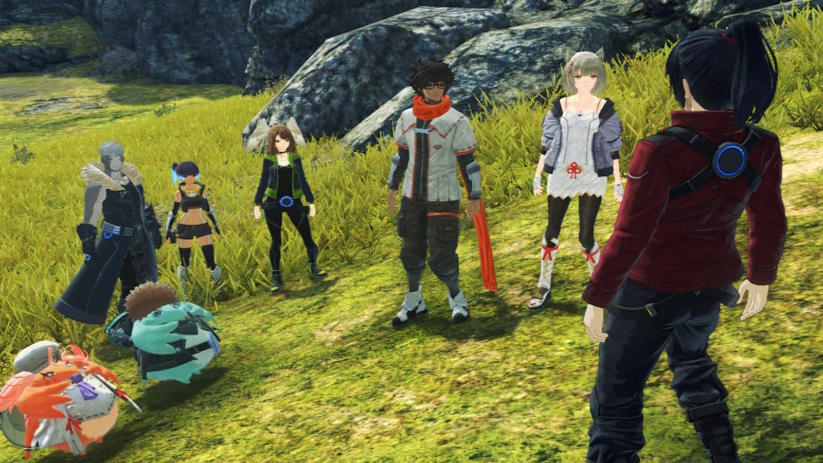 A cutscene featuring characters in Xenoblade Chronicles 3