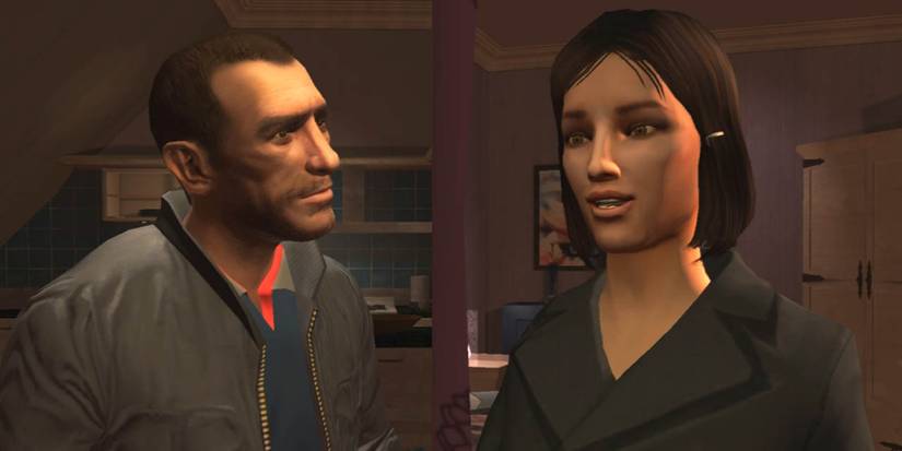 Niko Bellic and Karen Daniels in GTA4