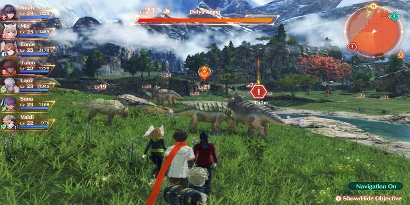 Fighting enemies in Xenoblade Chronicles 3