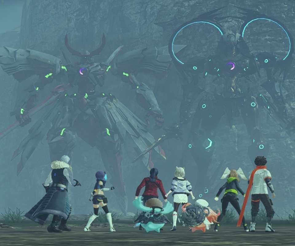 A cutscene with the character party in Xenoblade Chronicles 3