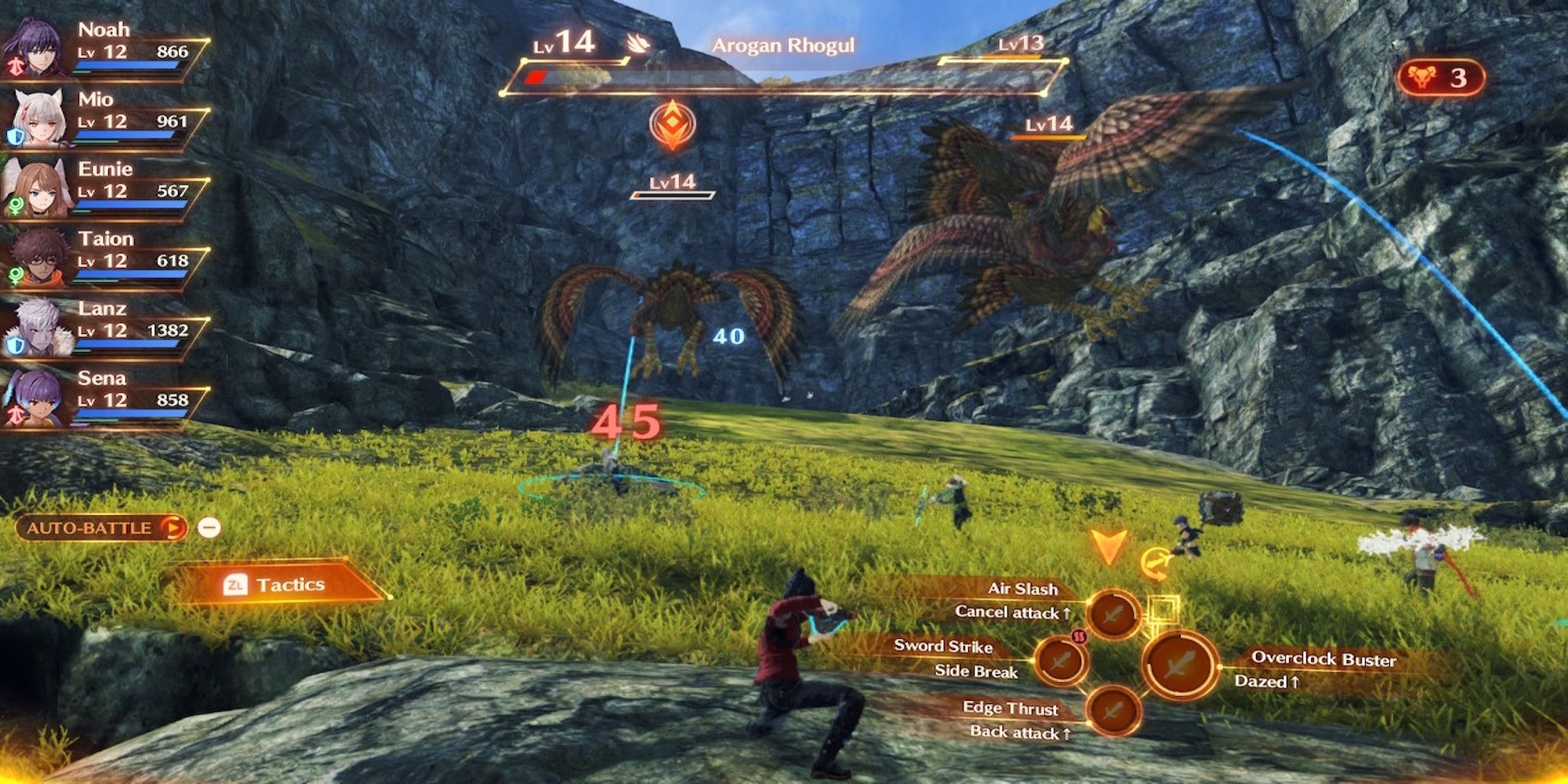 Fighting enemies in Xenoblade Chronicles 3