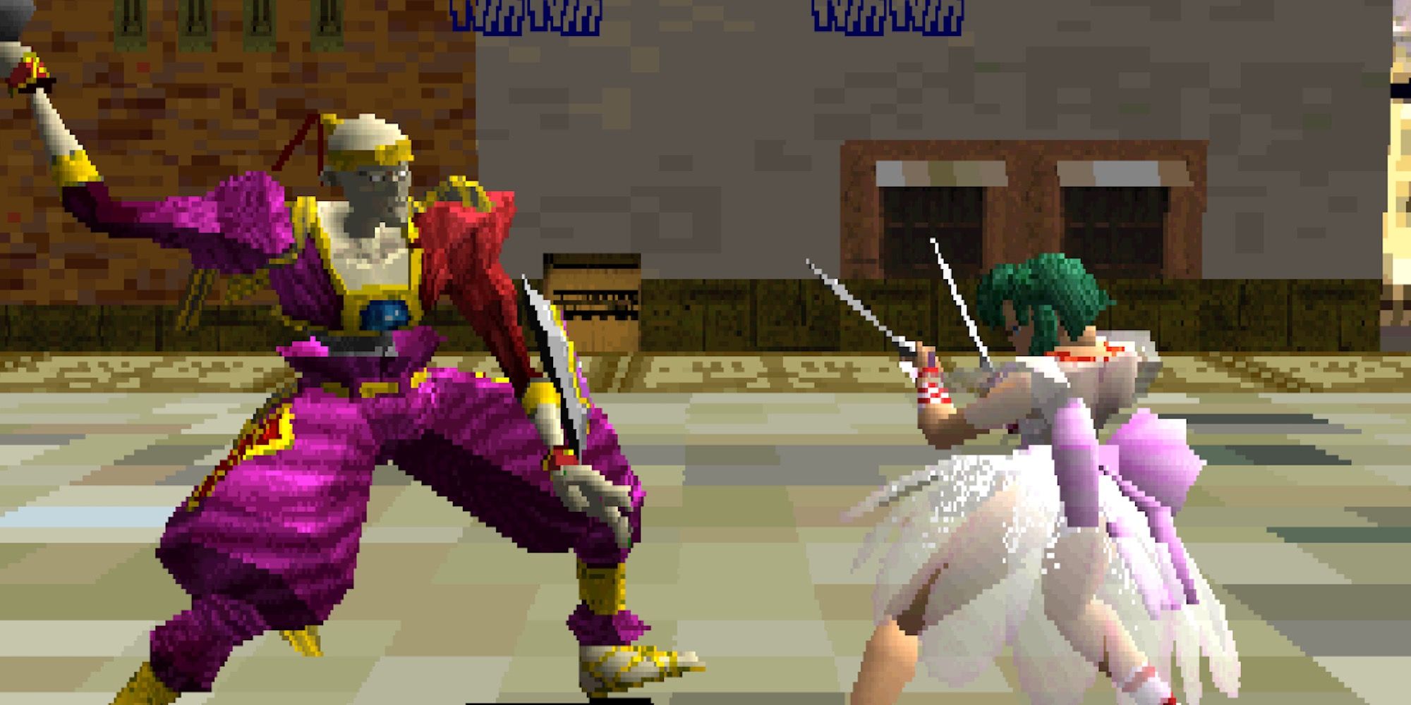 Playing a match in Battle Arena Toshinden