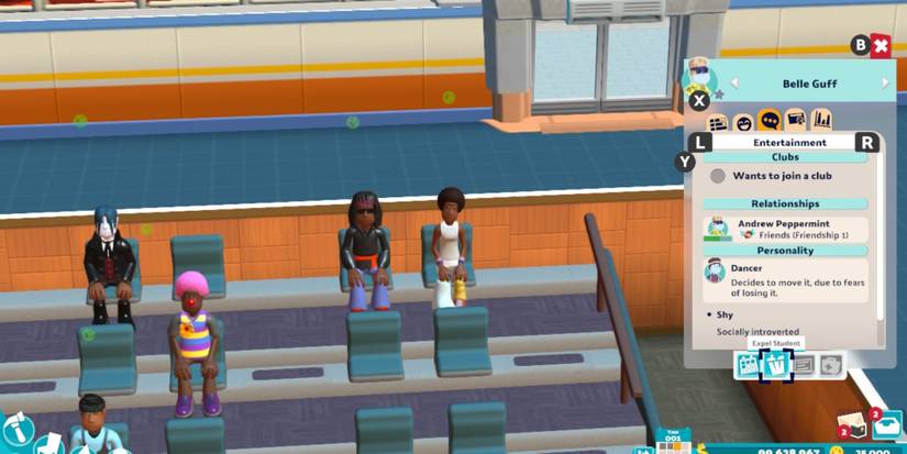 A dancer attends a lecture in Two Point Campus