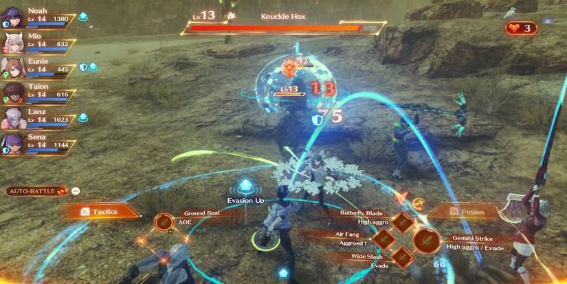 Fighting enemies in Xenoblade Chronicles 3