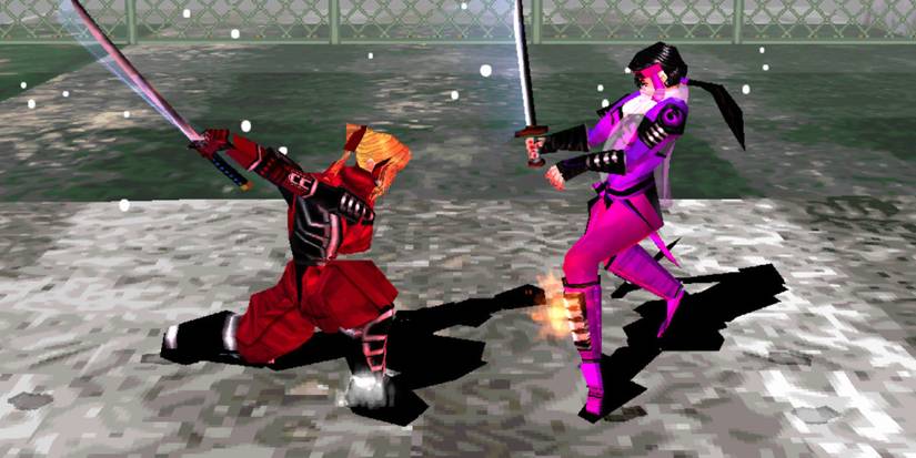 Playing a match in Bushido Blade