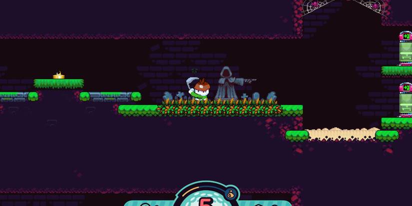 Playing a round of golf in Cursed to Golf