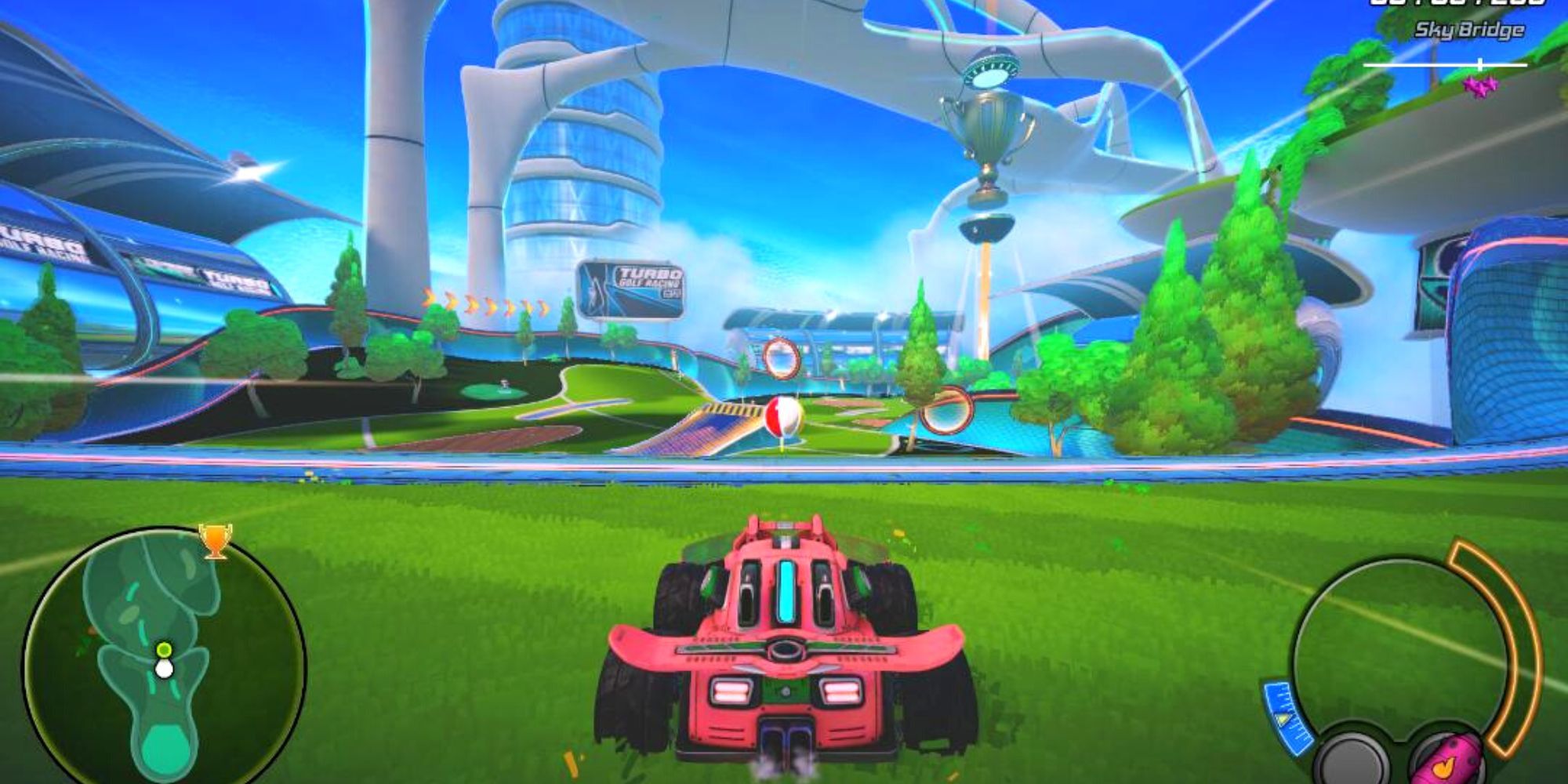 Sky Bridge Race In Turbo Golf Racing