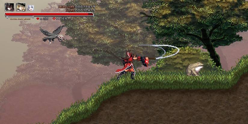 Fighting enemies in Koumajou Densetsu Scarlet Symphony