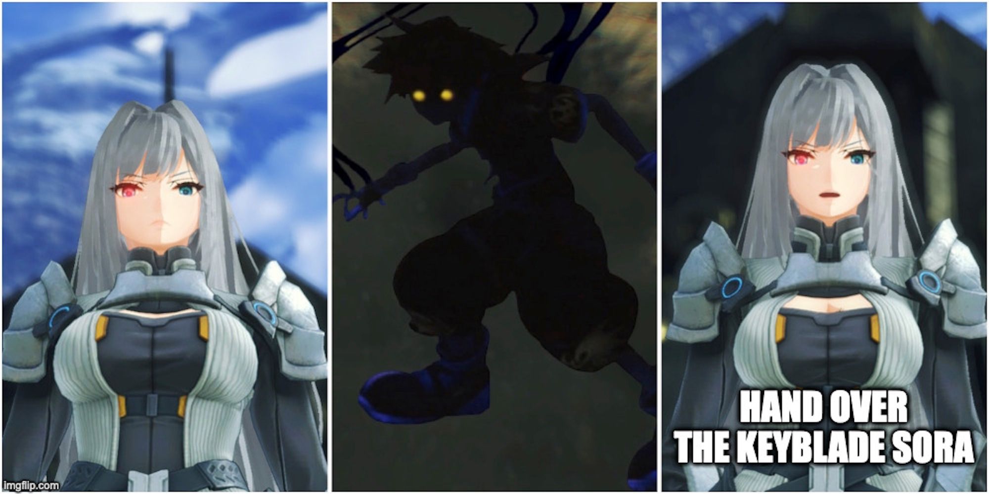 A Xenoblade Chronicles 3 meme involving Kingdom Hearts