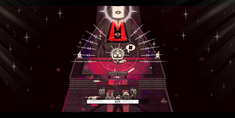 Preaching a sermon in Cult of the Lamb