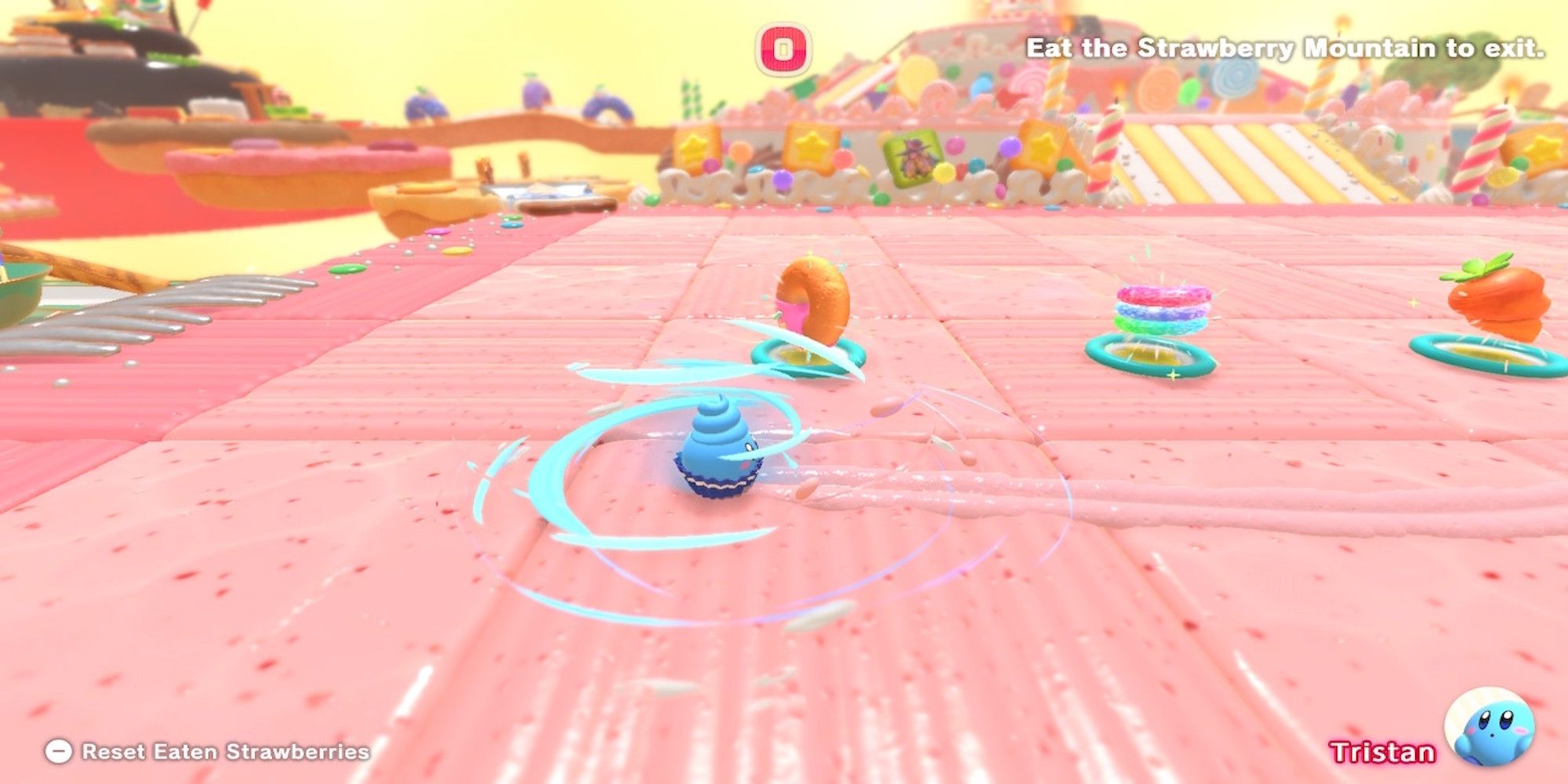 Testing out powers in Kirby's Dream Buffet