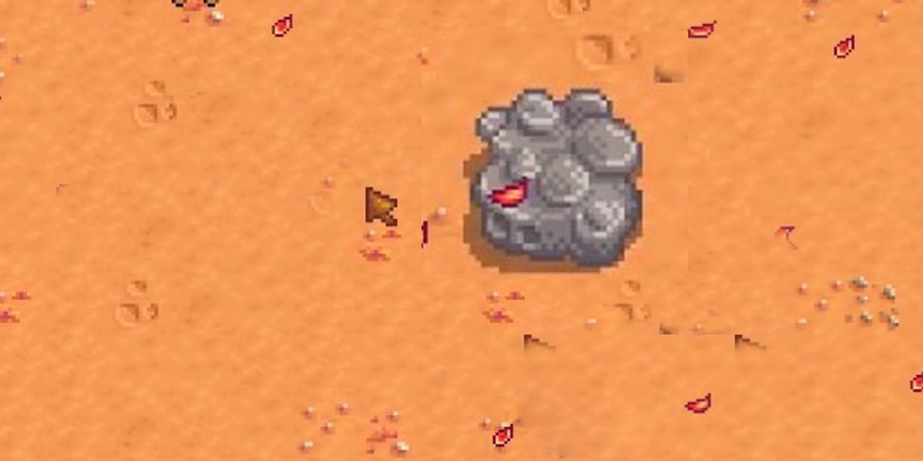 A Large Boulder in Stardew Valley