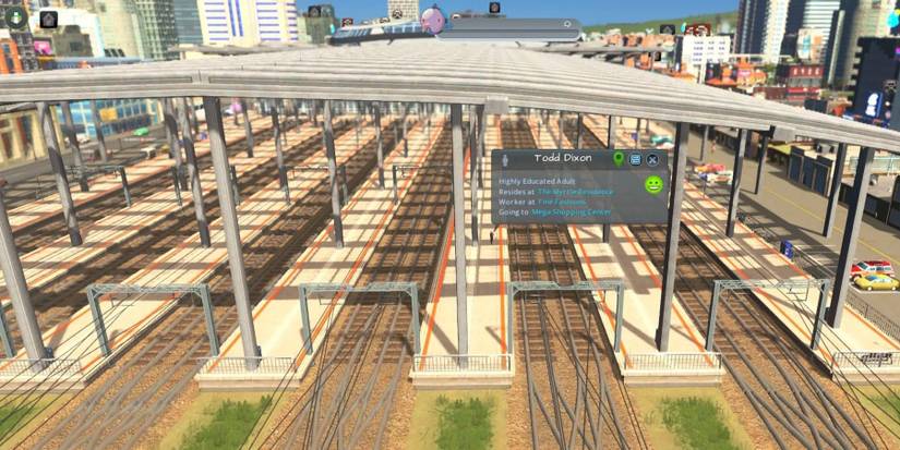 A multiplatform station in Cities Skylines