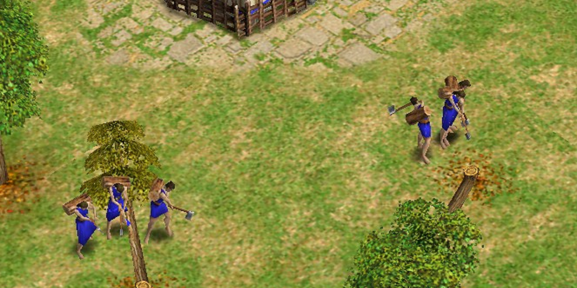 Villagers Gathering Wood In Age Of Mythology